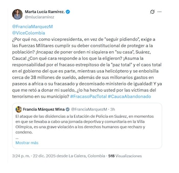 Con este mensaje en las