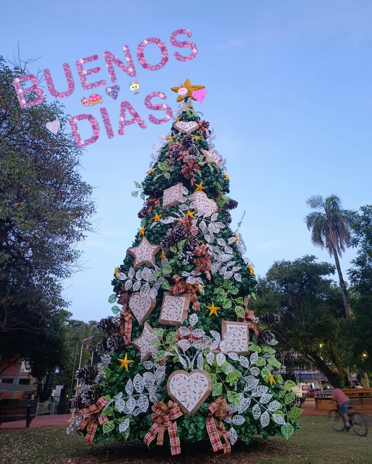 El árbol de Navidad principal tiene 14 años y este año está decorado con galletitas simbólicas, que representan el deseo sincero de que la prosperidad y abundancia se derramen en cada hogar