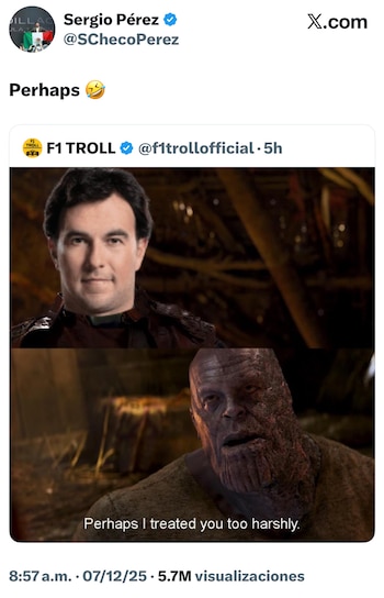 El piloto mexicano compartió un