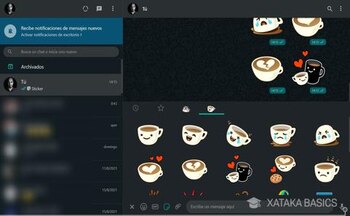 Selecciona los stickers que deseas