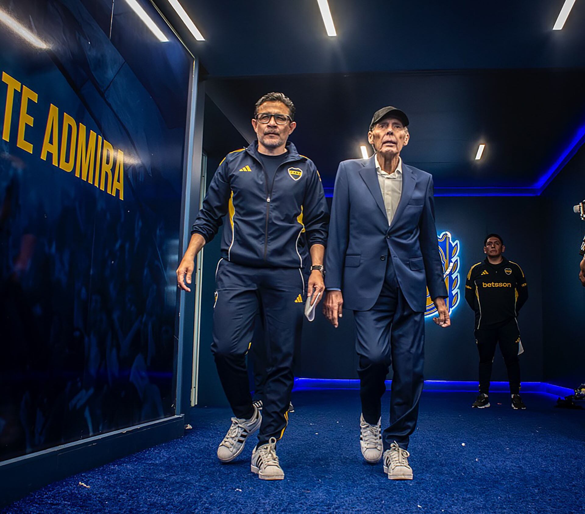 Juvenal Rodríguez y Miguel Russo en el partido ante Central (@rosariocentral)