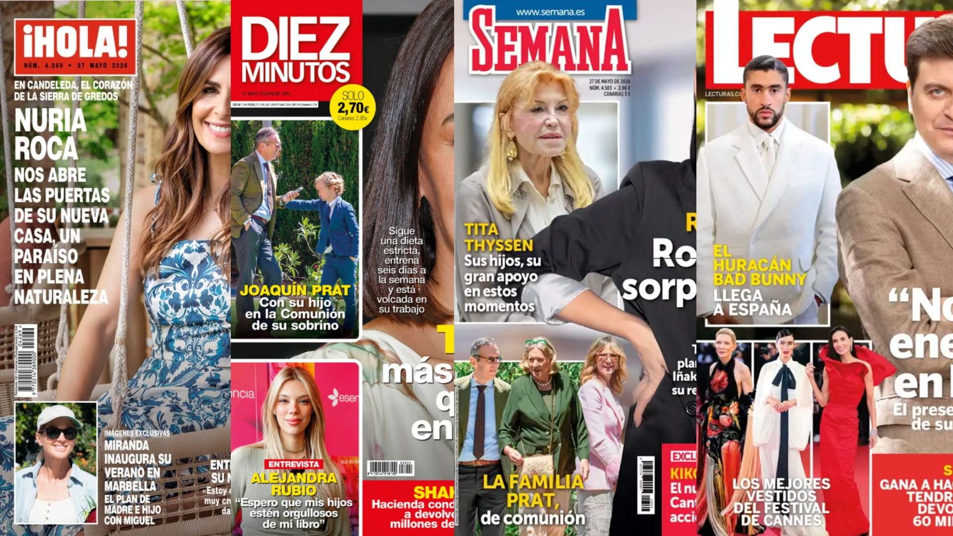 Las revistas del corazón del miércoles 20 de mayo.
