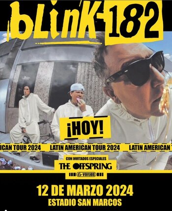 Blink-182 llegó a Perú para