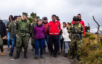 En la foto, la alcaldesa
