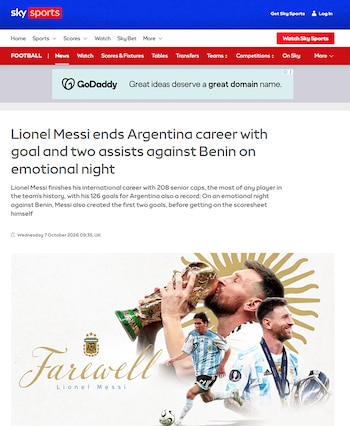 Los medios del mundo reflejaron la despedida de Messi de la selección argentina