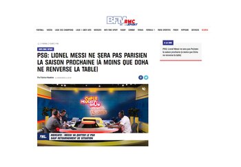 captura nota RMC Sport de Messi