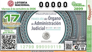 Sorteo Superior 2899: Resultados viernes 2 de octubre del 2026 de la Lotería Nacional
