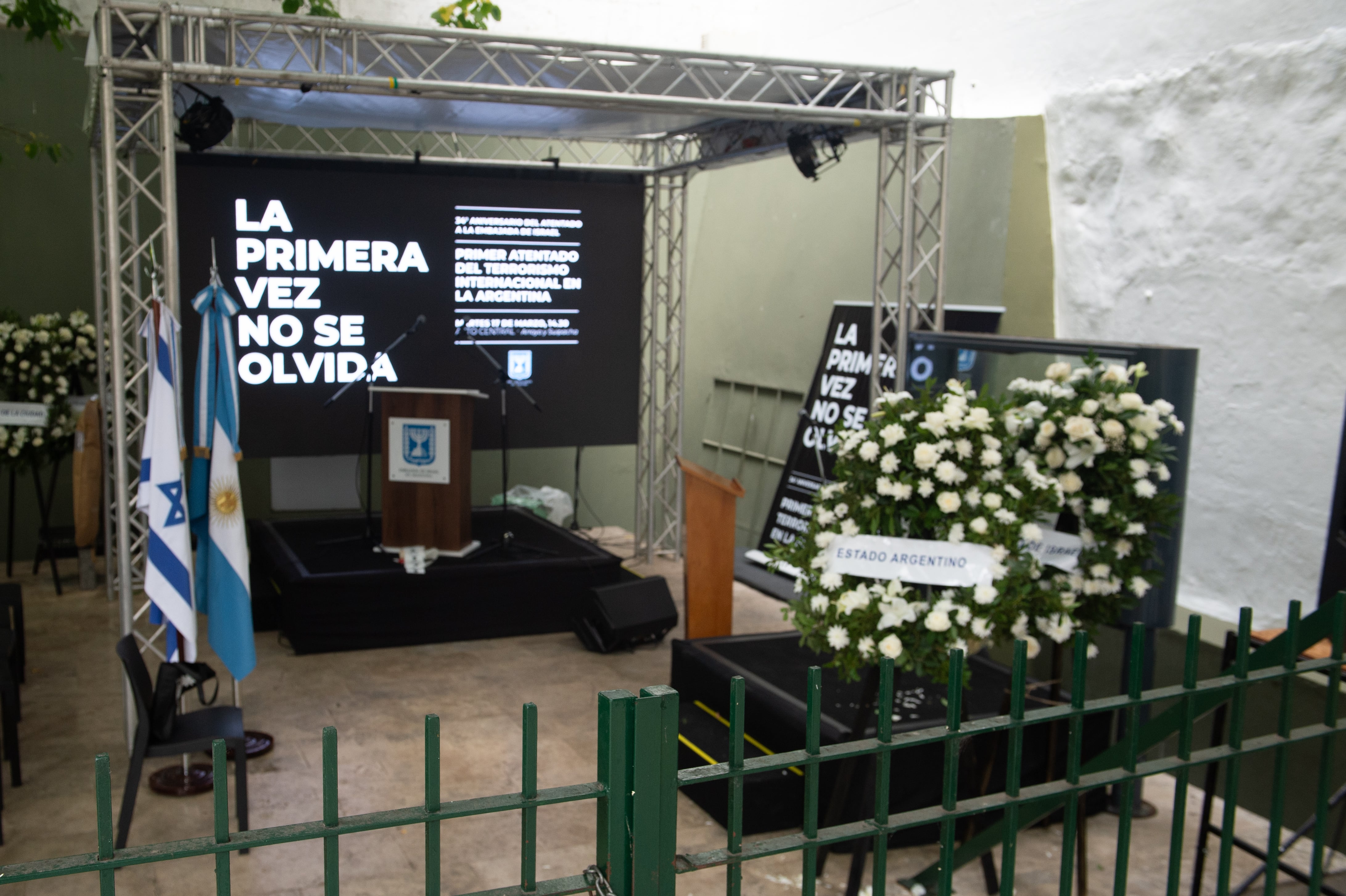La Embajada de Israel conmemora el aniversario del atentado en su sede en Buenos Aires (Foto: Jaime Olivos)