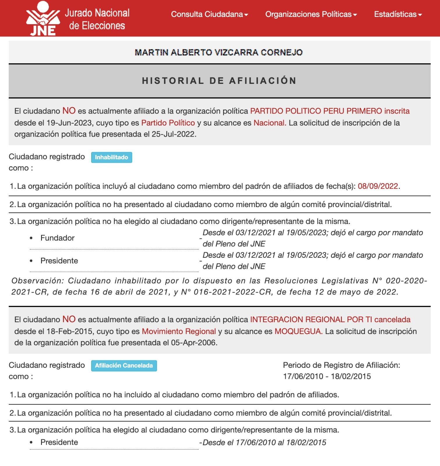 Consulta de su afiliación en ROP. | JNE