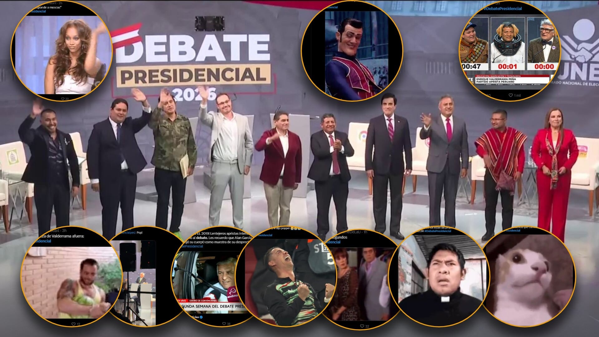 Debate presidencial EN VIVO: lo más viral en redes tras los momentos más polémicos. Composición Infobae / Carol Ruiz.