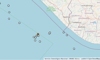 Temblor reportado en Chiapas.
(SSN)