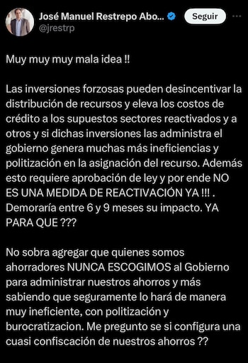 El exministro de Hacienda y