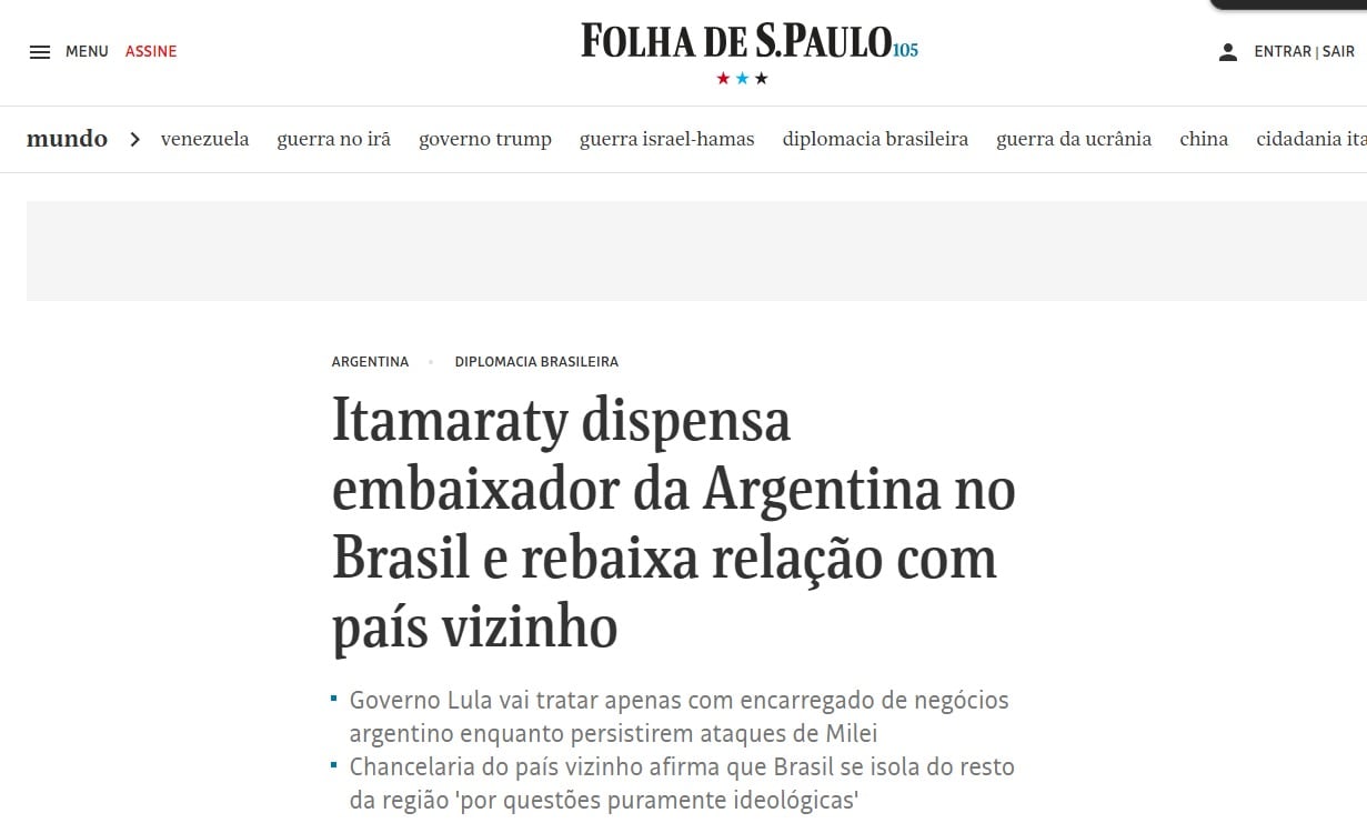 Captura de nota de Folha de S.Paulo (Captura de nota de Folha de S.Paulo)