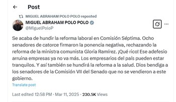 Miguel Polo Polo celebró el