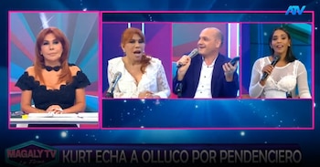 Magaly cuestiona defensa de Karla Tarazona a Christian Domínguez y habla de nuevos métodos de engaño. Captura: Magaly TV La Firme.