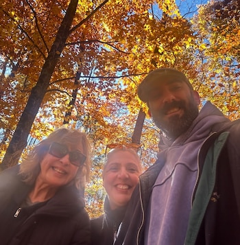 Georgina Barbarossa durante su visita a su sobrina en Portland