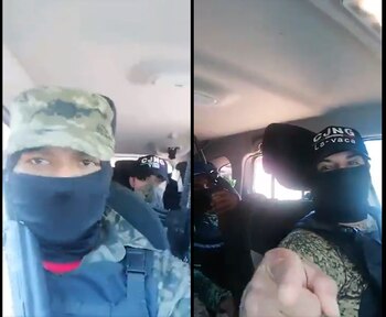 Irrupción de presuntos miembros del