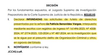 Resolución del juez Checkley