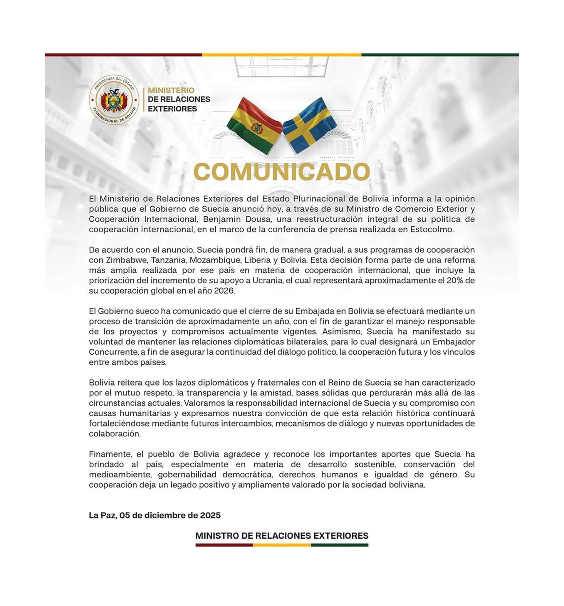 Cuenta oficial en redes sociales.