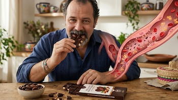 Por qué combinar una barra de chocolate negro con almendras puede beneficiar tus arterias