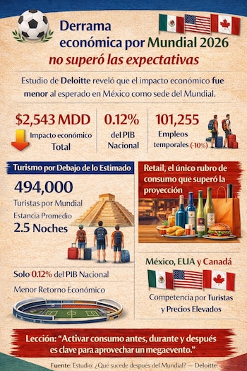 Impacto económico del Mundial 2026 en México no superó las expectativas