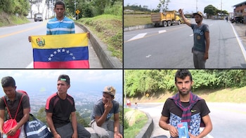 Migrantes venezolanos que huyeron de
