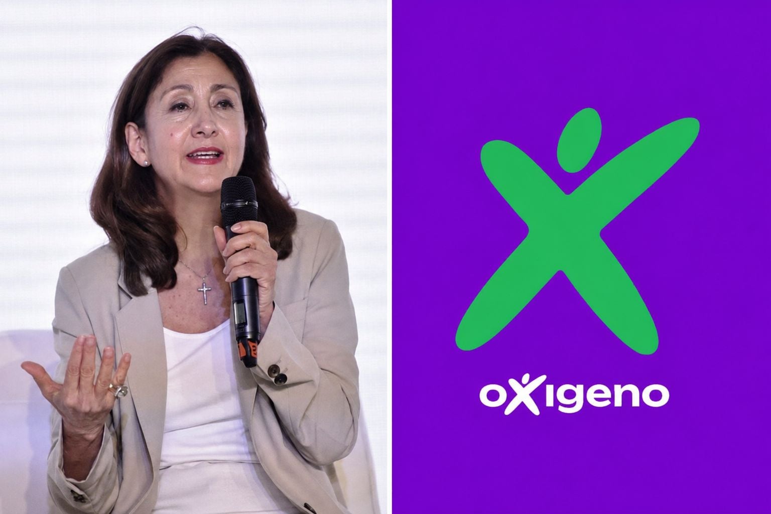 Ingrid Betancourt es la principal dirigente del Partido Oxígeno, cuya personería jurídica está bajo revisión -crédito Colprensa/@partidooxigeno X