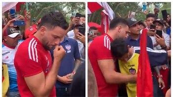 Sebastián Viera lloró con aficionados