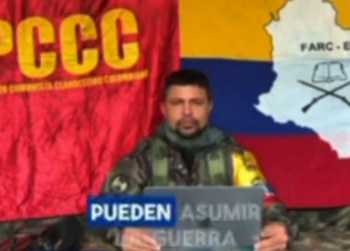 Alias Marlon, segundo al mando de las disidencias de Iván Mordisco - crédito Captura de Video YouTube/Canal 1 Noticias