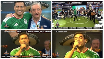 Carlos Rivera canta “El Rey” con mariachis en El Chiringuito antes del partido México vs Ecuador