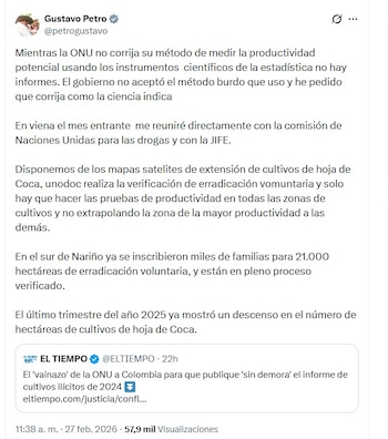 Petro confirmó que en marzo