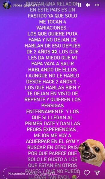 El hijo de Adame dijo