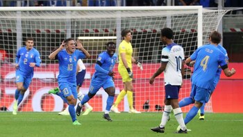 Italia logró vencer a Inglaterra