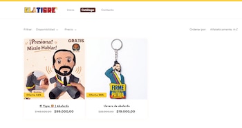 Además del muñeco de peluche también se comercializan llaveros del "Tigre" - crédito https://eltigreabelardo.com/