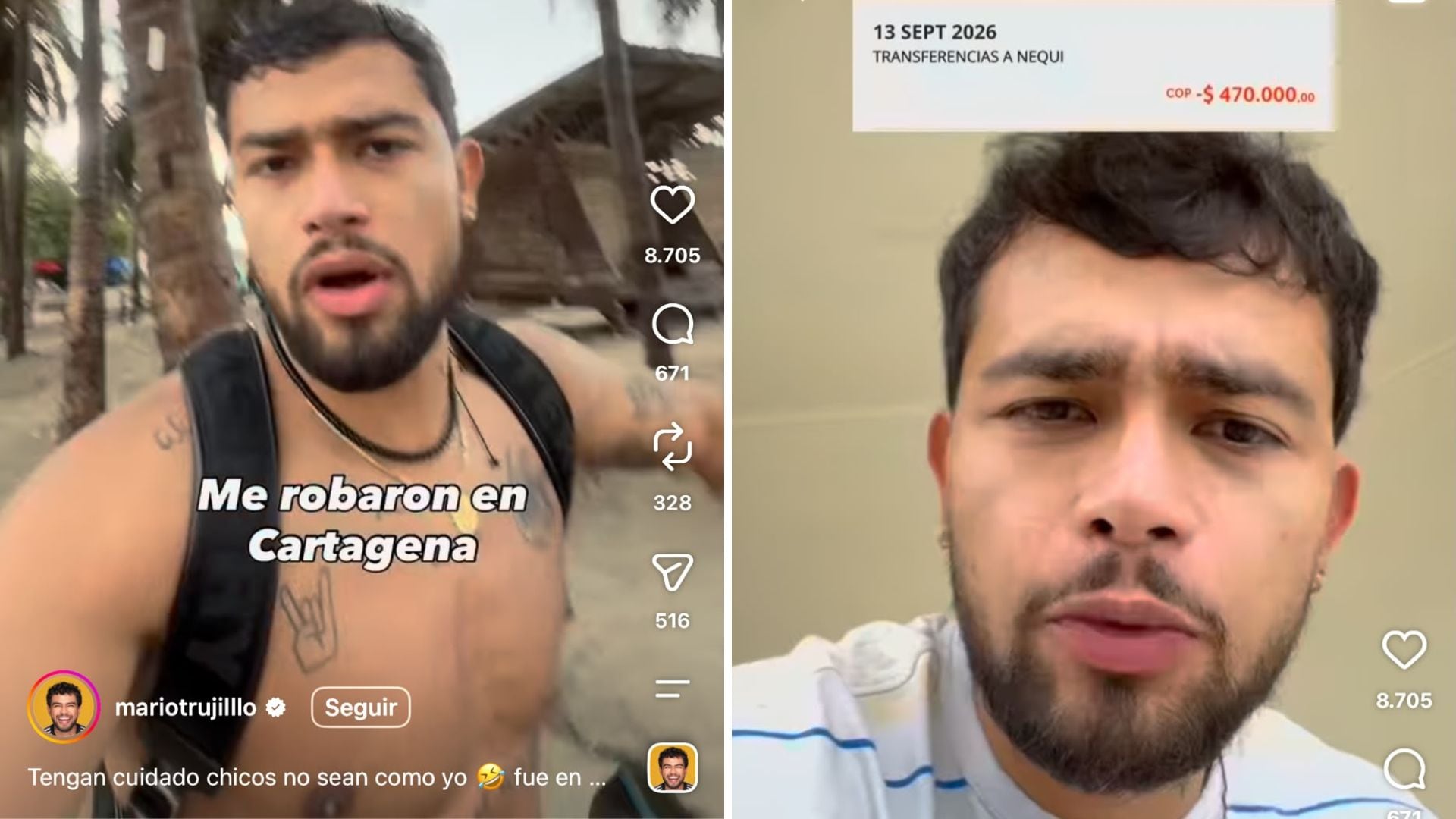 Mario Trujillo aseguró que le cambiaron la carta antes de cobrarle cuatro cócteles - crédito mariotrujillo/Instagram