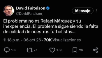 David Faitelson cuestionó la calidad de los jugadores de la Selección Mexicana después de la derrota por 2 a 0 ante Chile (Captura de pantalla)