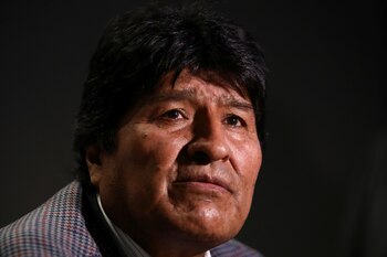 Evo Morales durante una entrevista