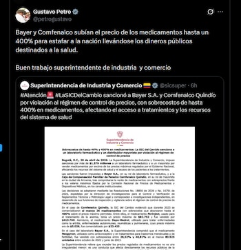 Gustavo Petro - crédito @petrogustavo/X