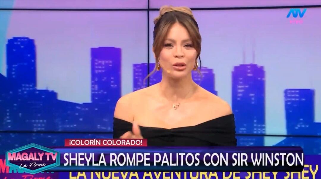 Magaly Medina vincula publicación de “Señor Mentira” con la ruptura entre Sheyla Rojas y Sir Winston. Captura: Magaly TV La Firme.