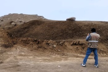 Tapiales prehispánicos, fragmentos cerámicos y