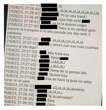 Uno de los chats publicados