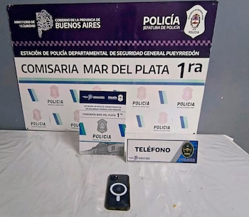 El teléfono secuestrado por la policía