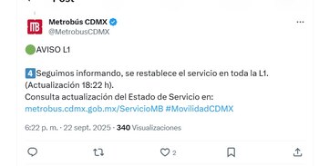 (X/ @MetrobusCDMX)