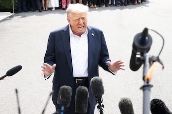 El presidente Donald Trump atacó