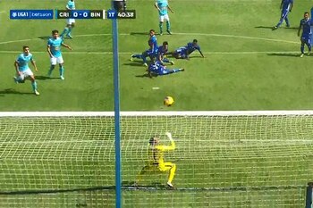 Remate de Calcaterra se estrelló