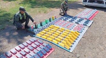 Los 213 celulares ilegales incautados