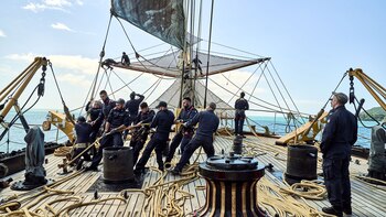 La tripulación del Amerigo Vespucci,