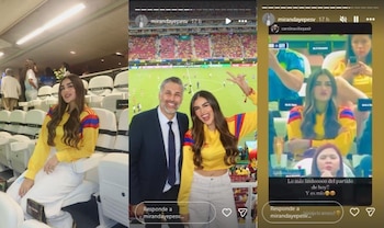 La propia Miranda confirmó su identidad publicando algunos momentos de su visita el estadio de Guadalajara junto al exjugador - crédito @mirandayepesv/Instagram