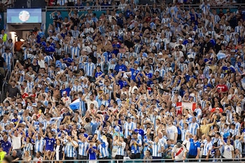 Los fanáticos argentinos coparon el