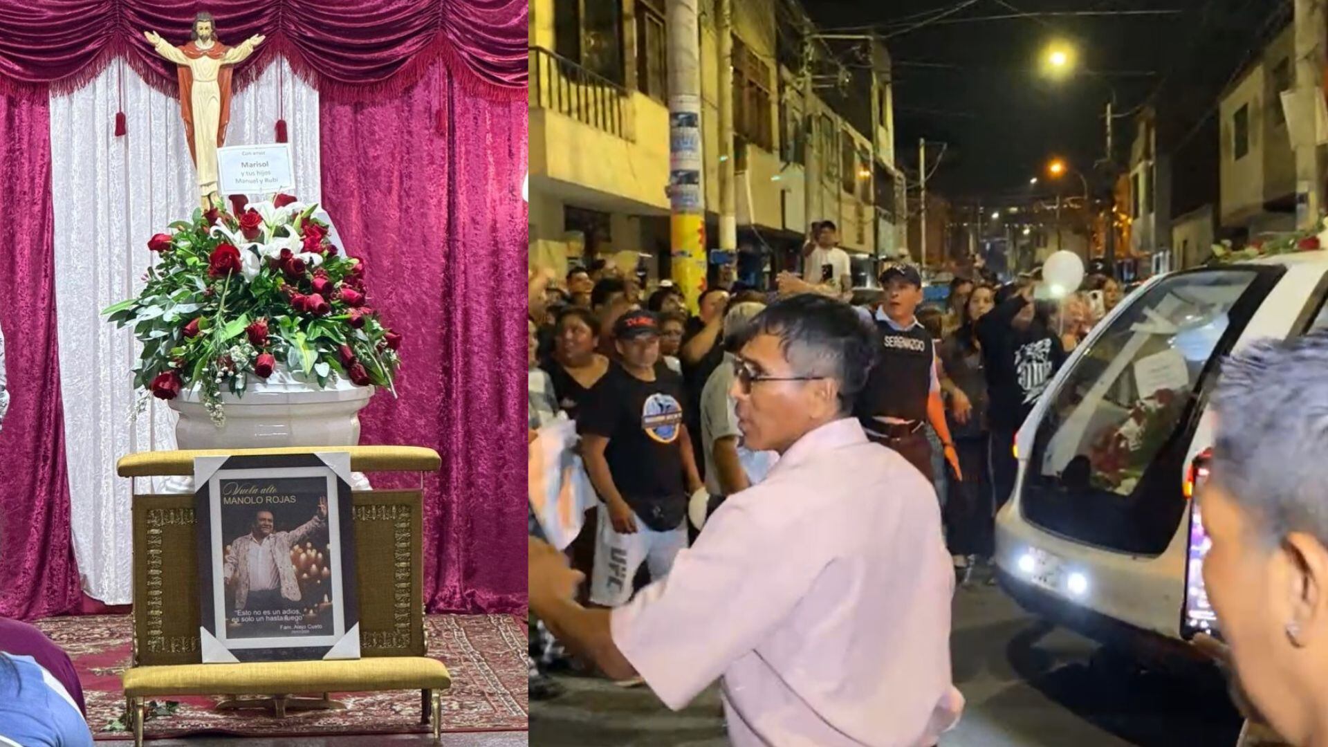 La partida de Manolo Rojas generó un emotivo y multitudinario adiós en Huaral, donde sus restos fueron honrados en el Club La Huaquilla por sus seguidores y familiares.